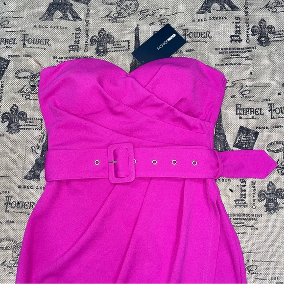 Fashion Nova NWT! Fuchsia Giving In To You Tube Mini Dress Size S - Picture 5 of 13